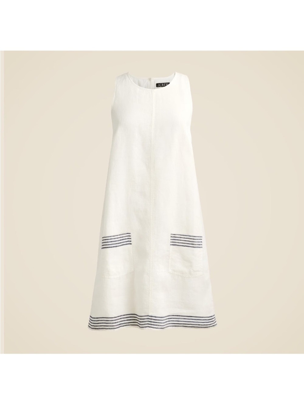 J Crew Maxine Sailor Stripe Shift Dress in Linen